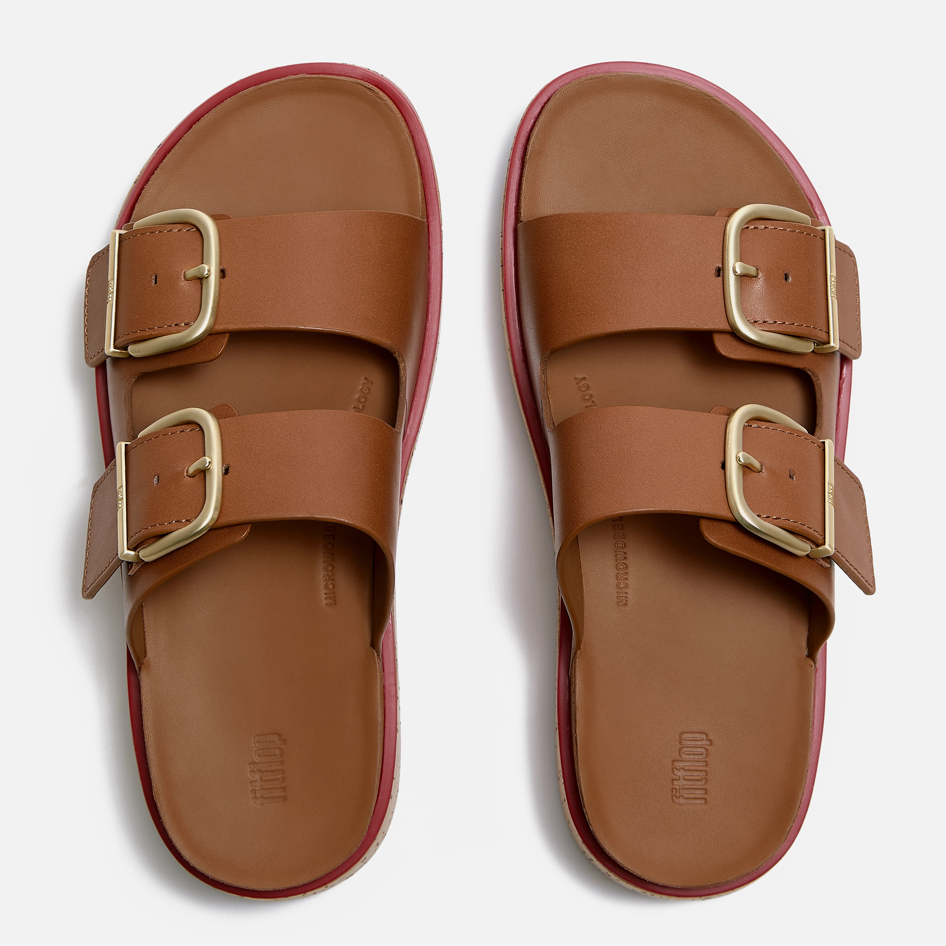 GEN-FF Max Buckle Leather/Cork Two-Bar Slides | FitFlop (US)