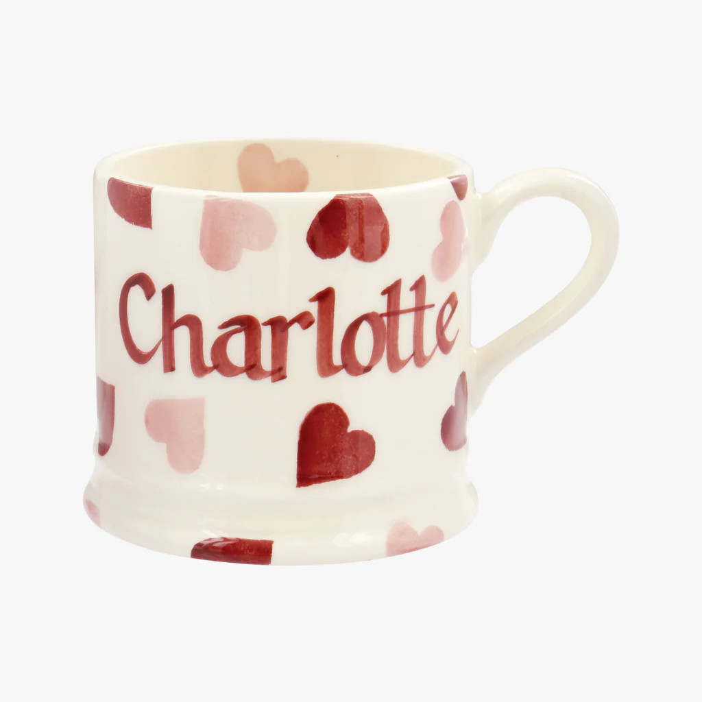 Personalised Pink Hearts Small Mug | Emma Bridgewater (UK)