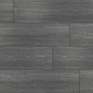 Home Decorators Collection Bont Charcoal Oak 7 in. x 42 in. Rigid Core Luxury Vinyl Plank Floorin... | The Home Depot