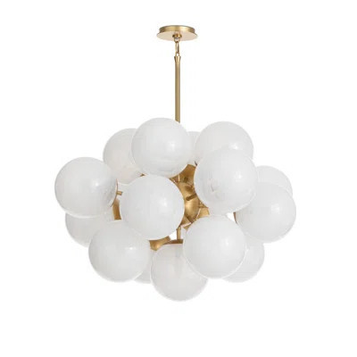 Shine Chandelier (Natural Brass with Smoke Glass) | Wayfair North America