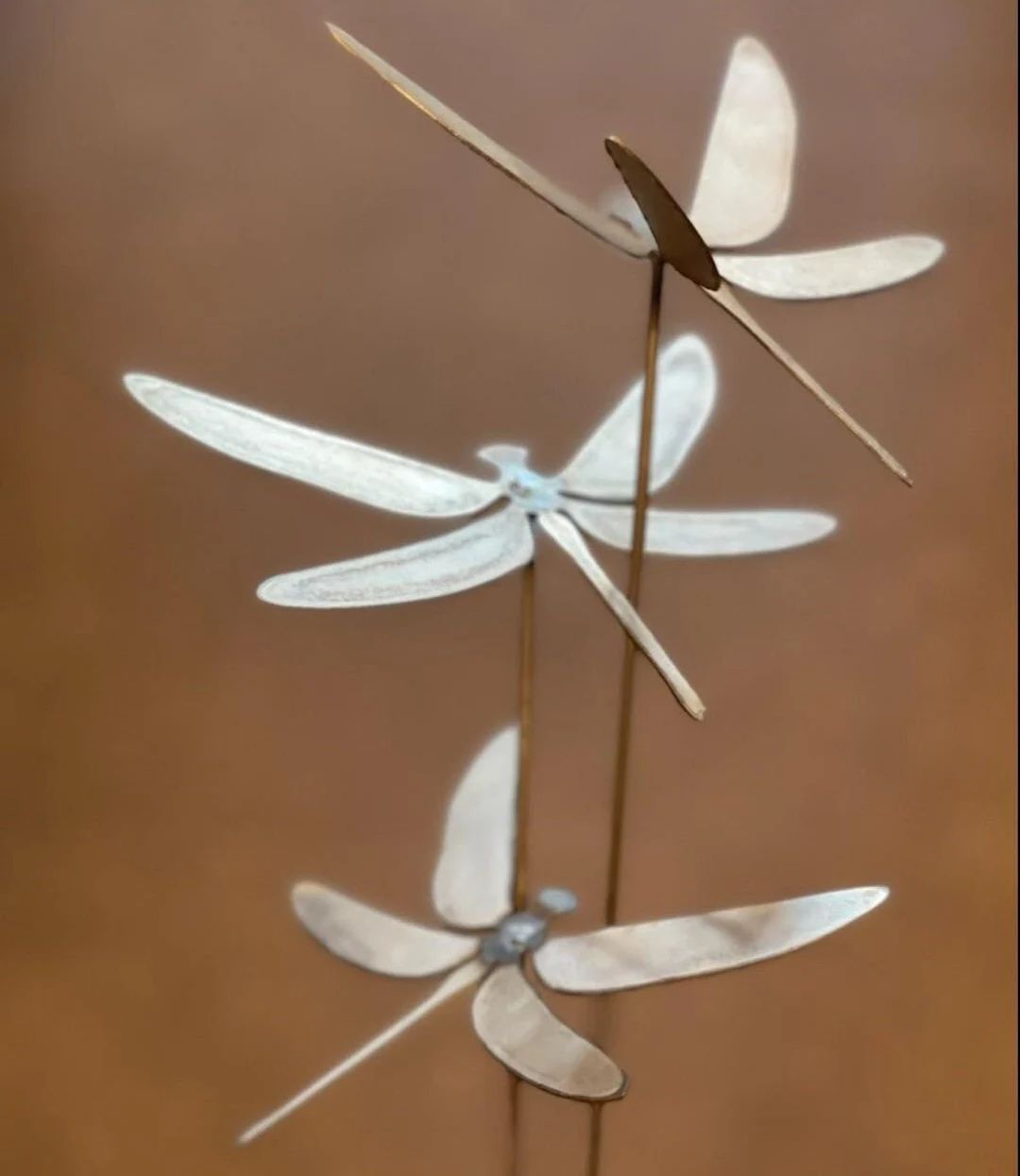 Set of 3 Raw Metal Dragonflies on 18 Inch Stems, Home Decor, Garden Art, Yard Art, Metal Yard Art... | Etsy (US)