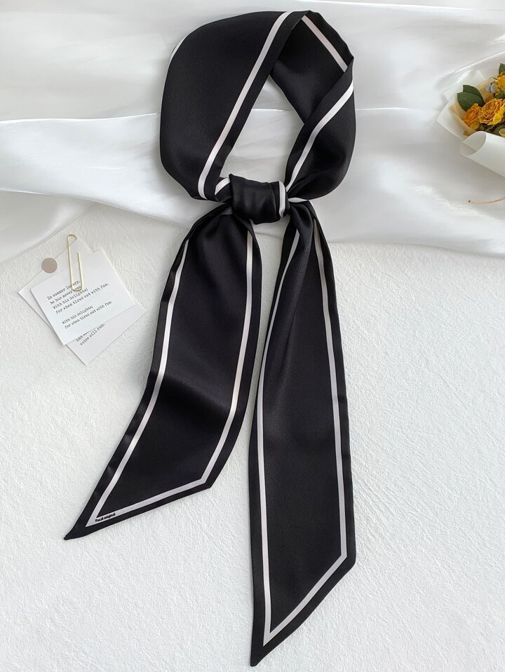 Two Tone Twilly Scarf | SHEIN