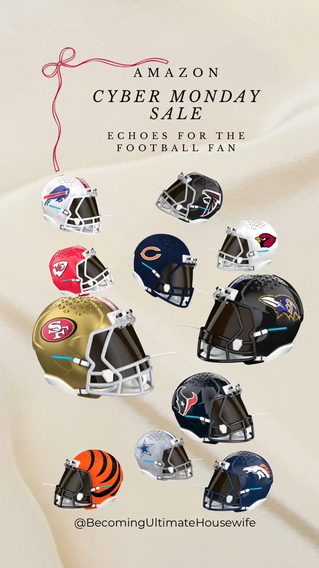 Touchdown deals for Cyber Monday 🏈✨
These Amazon Echo Dots look exactly like your favorite NFL helmets and they are SO cute for any football fan’s room, man cave, office, or gift basket.
Such a fun + easy gift idea and they’re on Cyber Monday sale right now!
Click to shop your team ➡️


#LTKGiftGuide #LTKMens #LTKCyberWeek