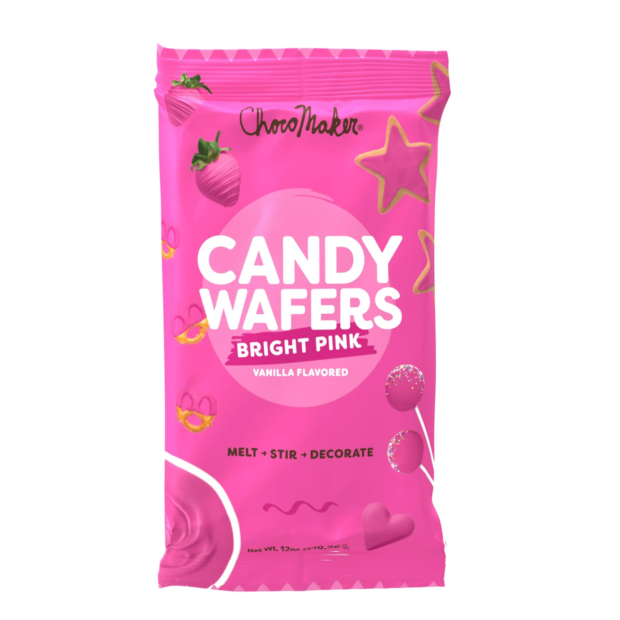 ChocoMaker Bright Pink Vanilla Flavored Candy Wafers 12oz, Contains Milk and Soy. | Walmart (US)