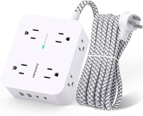 Surge Protector Power Strip - 8 Outlets with 4 USB (2 USB C) Charging Ports, Multi Plug Outlet Ex... | Amazon (US)