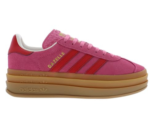 adidas Originals Gazelle Bold - Girls' Grade School (JQ7407, Pink/Red/Gum) Size 4.5 | Amazon (US)