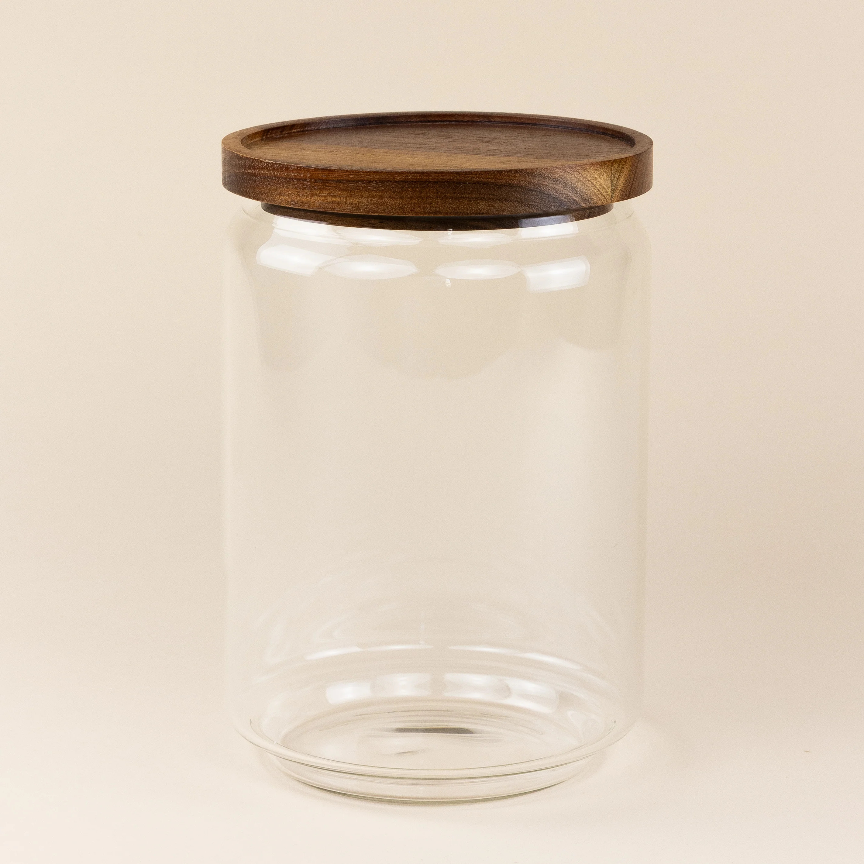 The Breakfast Pantry Jumbo Large Glass Canister With Acacia Wood Lid | The Breakfast Pantry