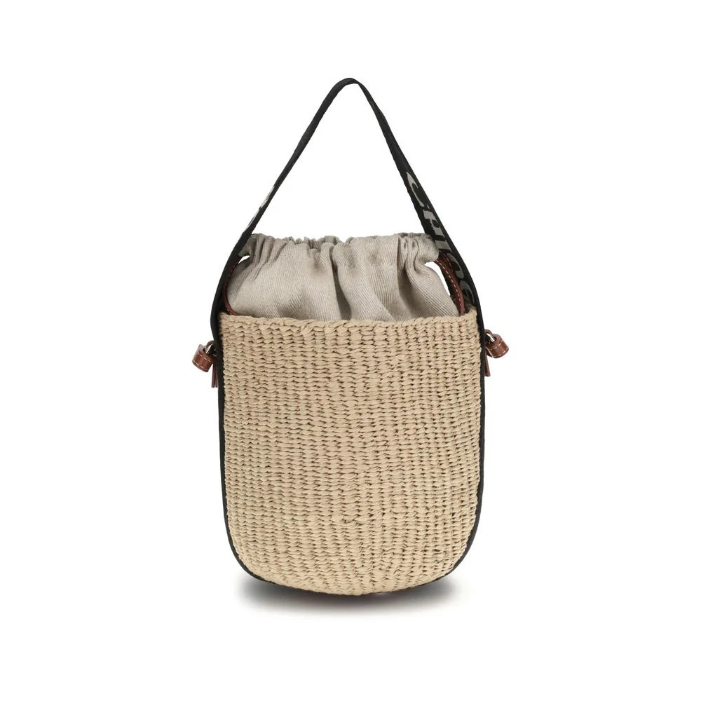 Chloe Beige Raffia Backet Bag | VAZLUXE