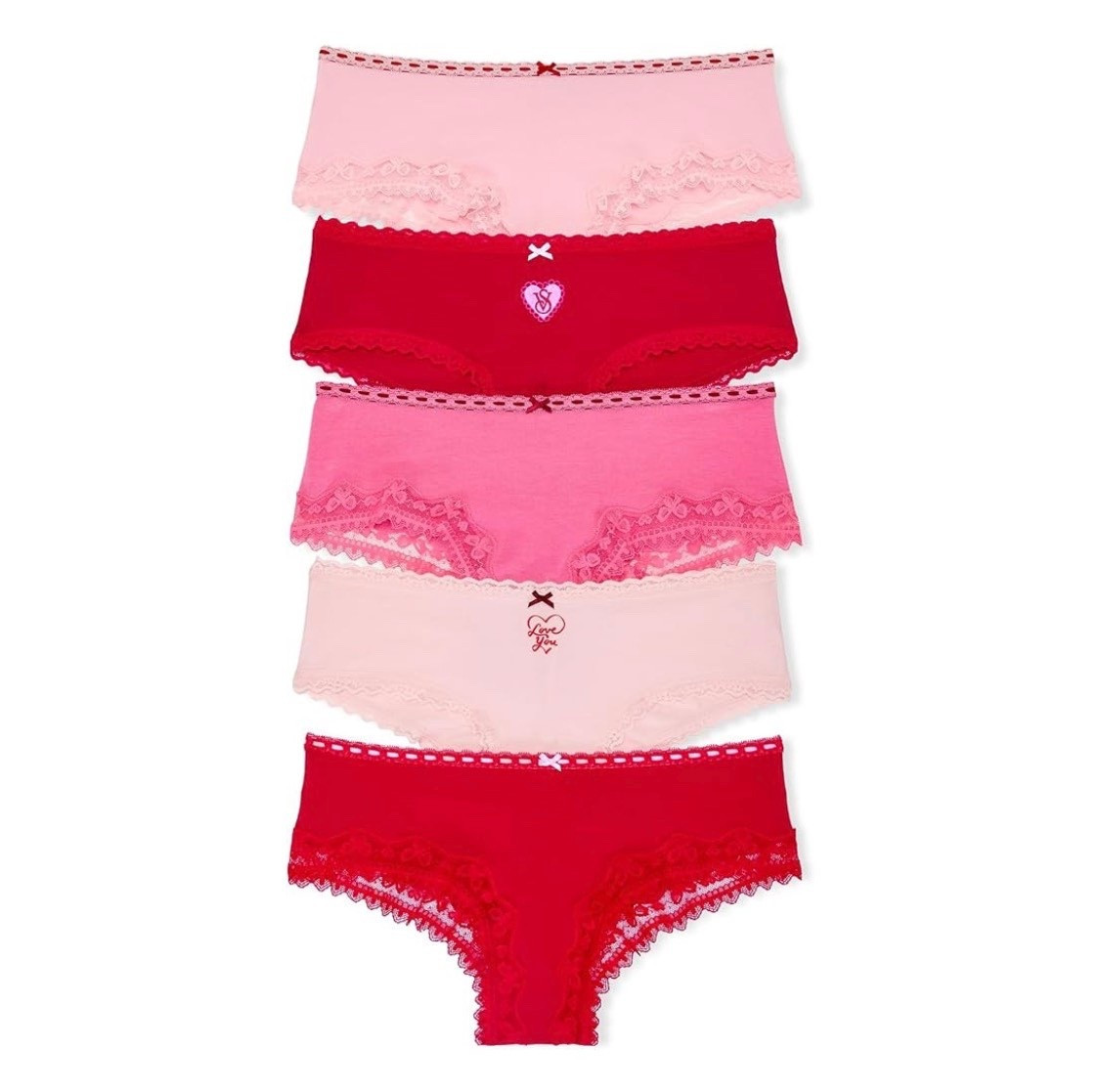 Victoria's Secret Women's Lace & Cotton Cheeky Underwear, Minimal Coverage Panties for Women, Multi Pack (XS-XXL)

#LTKValentine