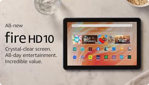 All-new Amazon Fire HD 10 tablet, built for relaxation, 10.1" vibrant Full HD screen, octa-core p... | Amazon (US)
