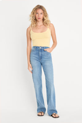 Women's Soft Tech Good True Straight Jeans | Indigo, Size 14 | Good American by Khlo� Kardashian | Good American