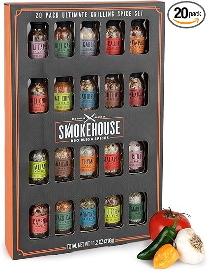 Thoughtfully Gifts, Smokehouse Ultimate Grilling Spice Set, Grill Seasoning Gift Set Flavors Incl... | Amazon (US)