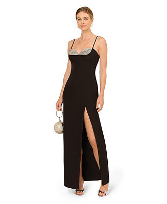 Adrianna Women's Crepe Sweetheart-Neck Sleeveless Gown - Macy's | Macy's