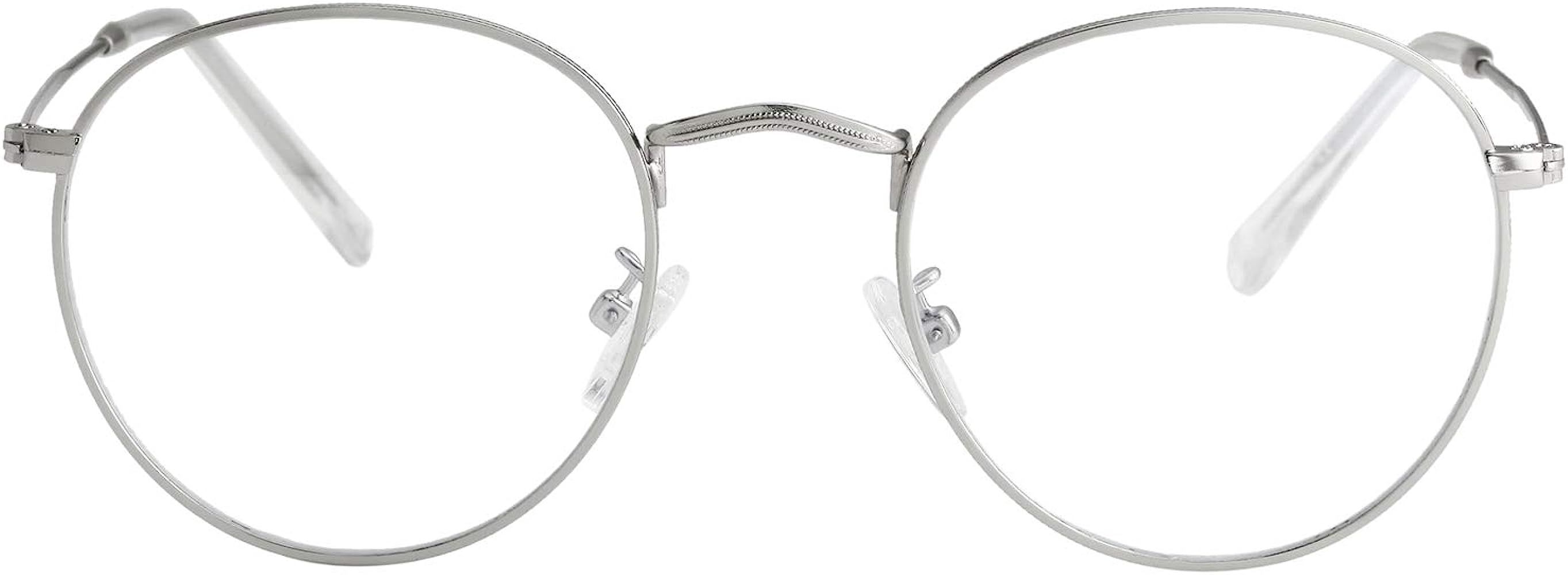 Blue Light Blocking Glasses for Women Men Retro Round Clear Lens Eyeglasses | Amazon (US)
