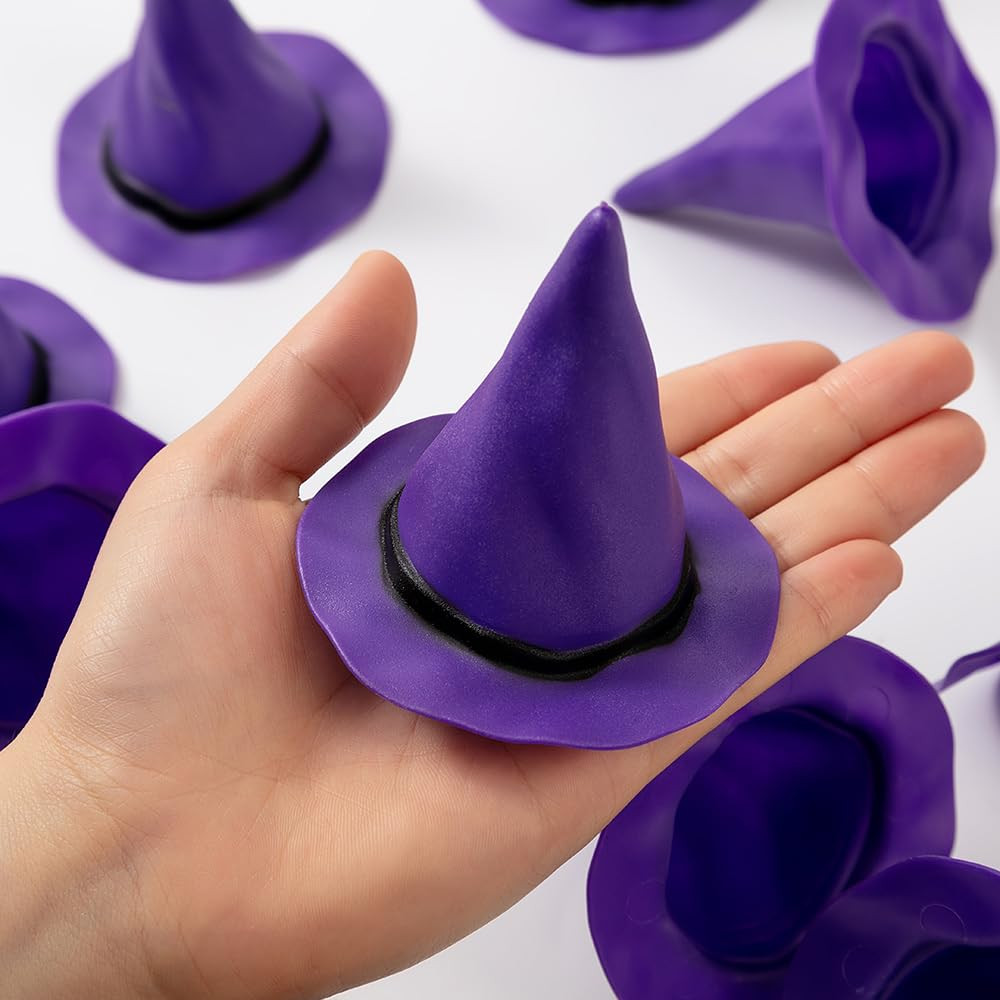12Pcs Plastic Witch Hats Mini Halloween Witch Hats Wizard Hat for DIY Crafts Bottle Toppers Hallo... | Amazon (US)