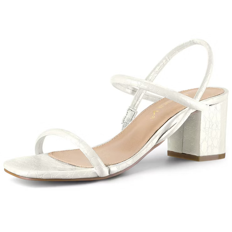 Allegra K Women's Opened Toe Chunky Heeled Sandals | Target