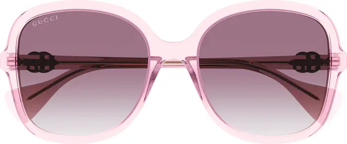Gucci 56mm Gradient Polarized Butterfly Sunglasses | Nordstrom | Nordstrom