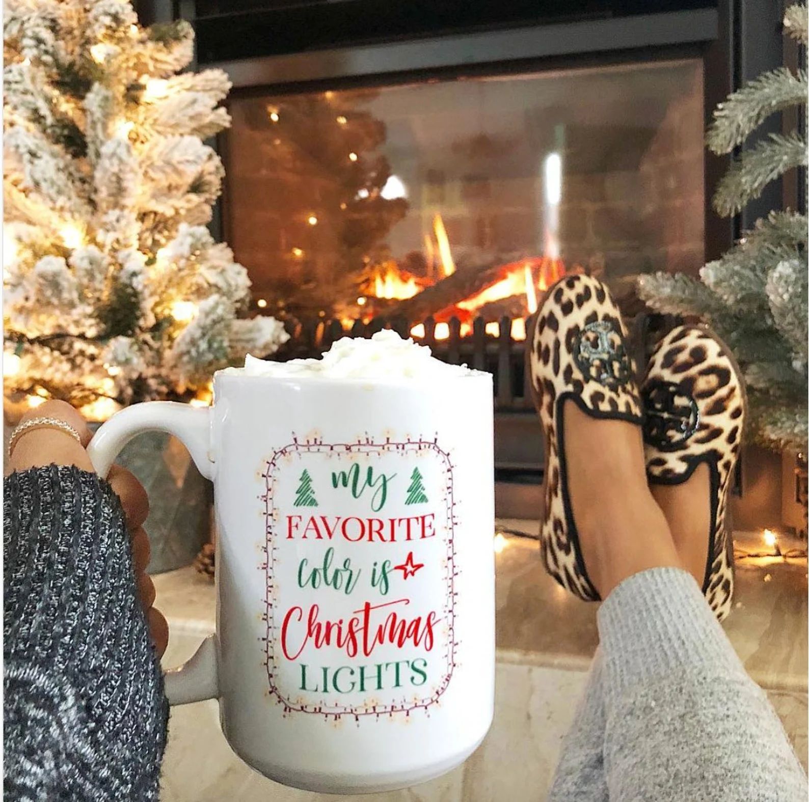 My Favorite Color is Christmas Lights Mug, Christmas Mug, Holiday Mug, Christmas Decor, Gift Her,... | Etsy (US)