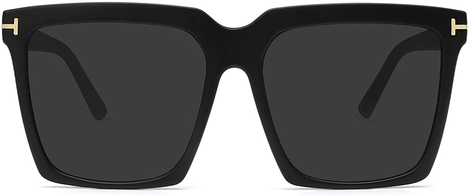 MEETSUN Trendy Oversized Sunglasses for Women Vintage Square Sunglasses UV400 Protection | Amazon (US)