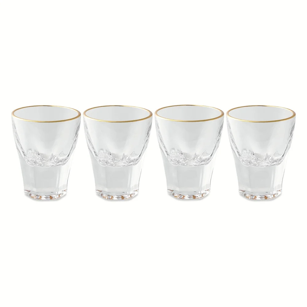 Thyme & Table 4-Piece Scalloped Shot Glass Set | Walmart (US)