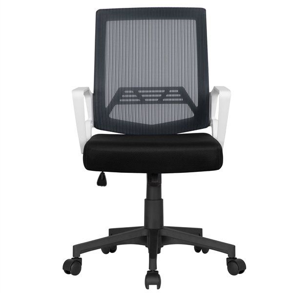 SmileMart Mid-Back Mesh Adjustable Ergonomic Office Chair, Black/White | Walmart (US)