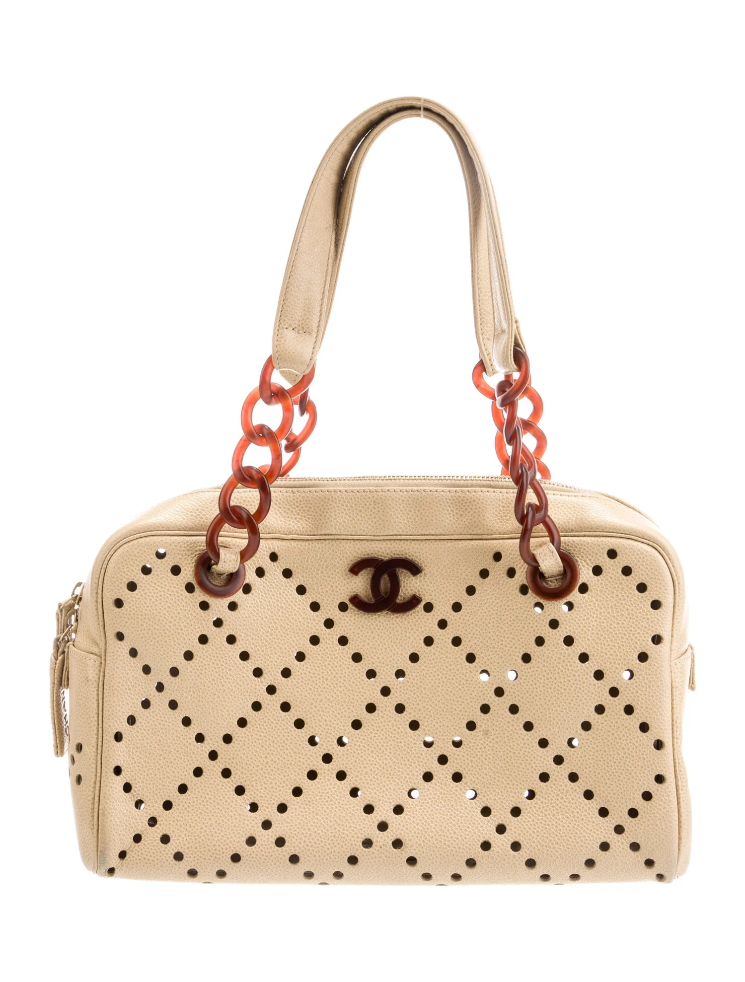 Caviar Perforated Chain Bag | The RealReal