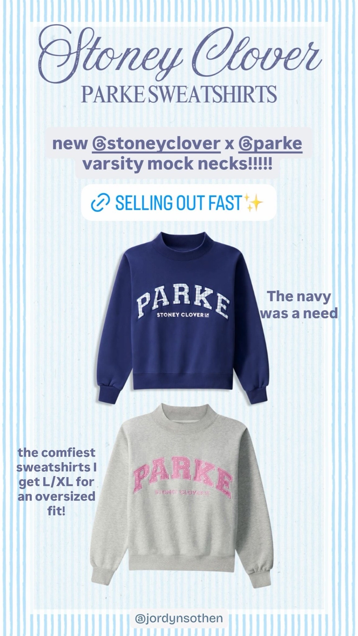 New Stoney clover lane x parke varsity mocknecks just dropped and selling out fast!

#LTKootd #LTKSeasonal