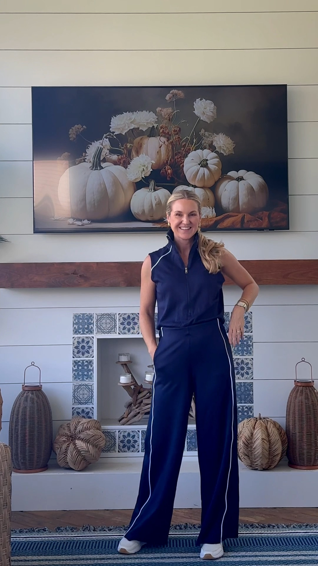 Fall outfit sleeveless jumpsuit with pockets
Bathroom friendly 
Travel outfitts

#LTKPetite #LTKFindsUnder50 #LTKOver40