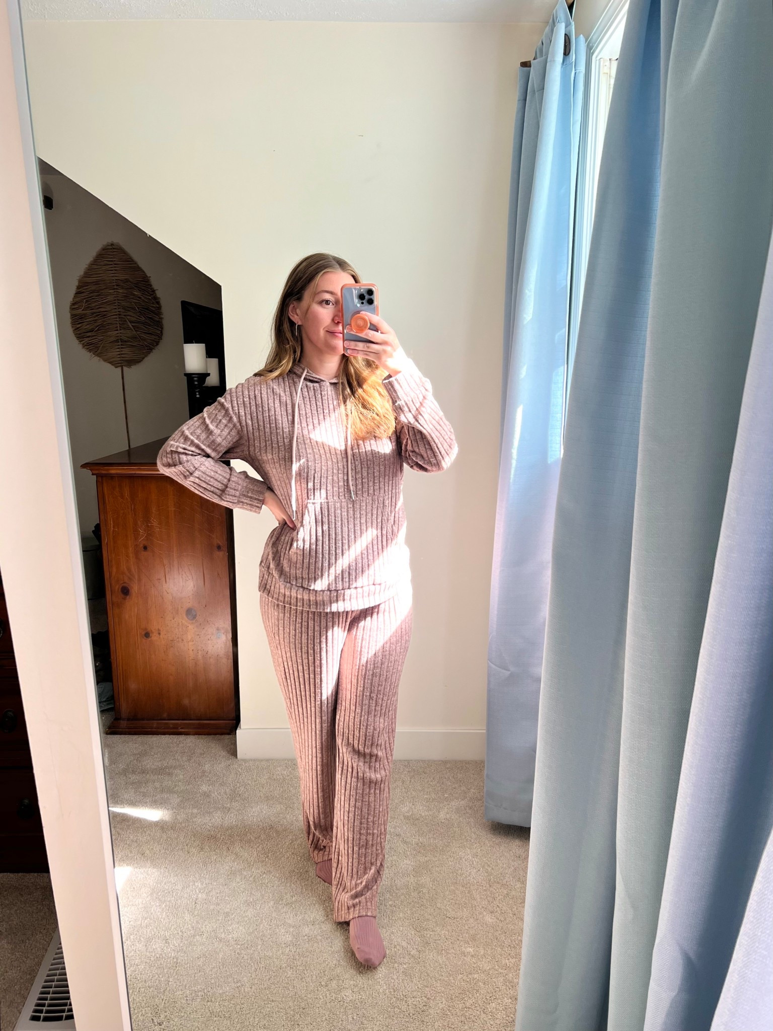 added yet another matching set to my collection and this one is comfy as can be!! super soft, stretchy, not super thick so I could sleep in it if I wanted to. love it! 

#LTKootd #LTKmomlife
