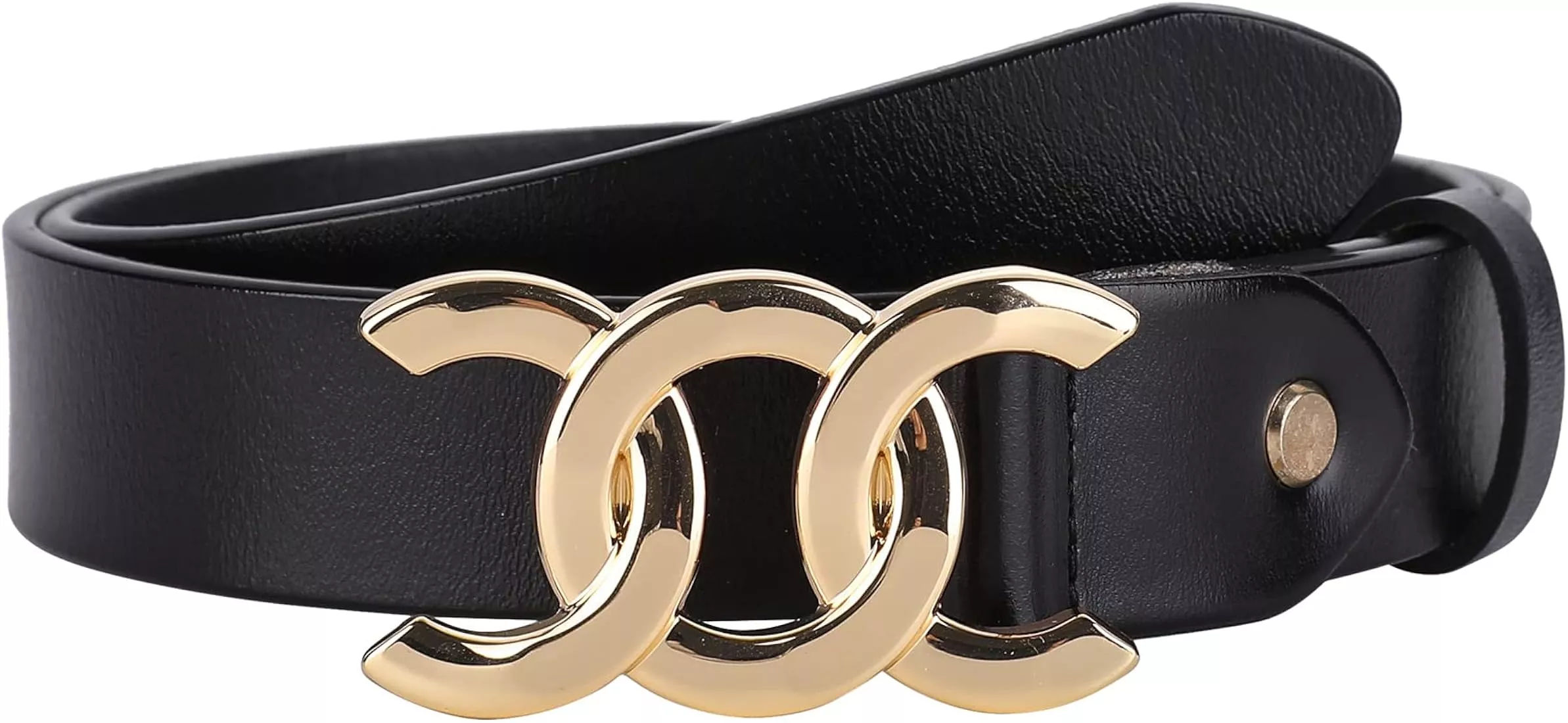 ALAIX Women's Belt Gold Buckle Belt Black leather belt Dress Pants Jeans  belts for women at  Women’s Clothing store