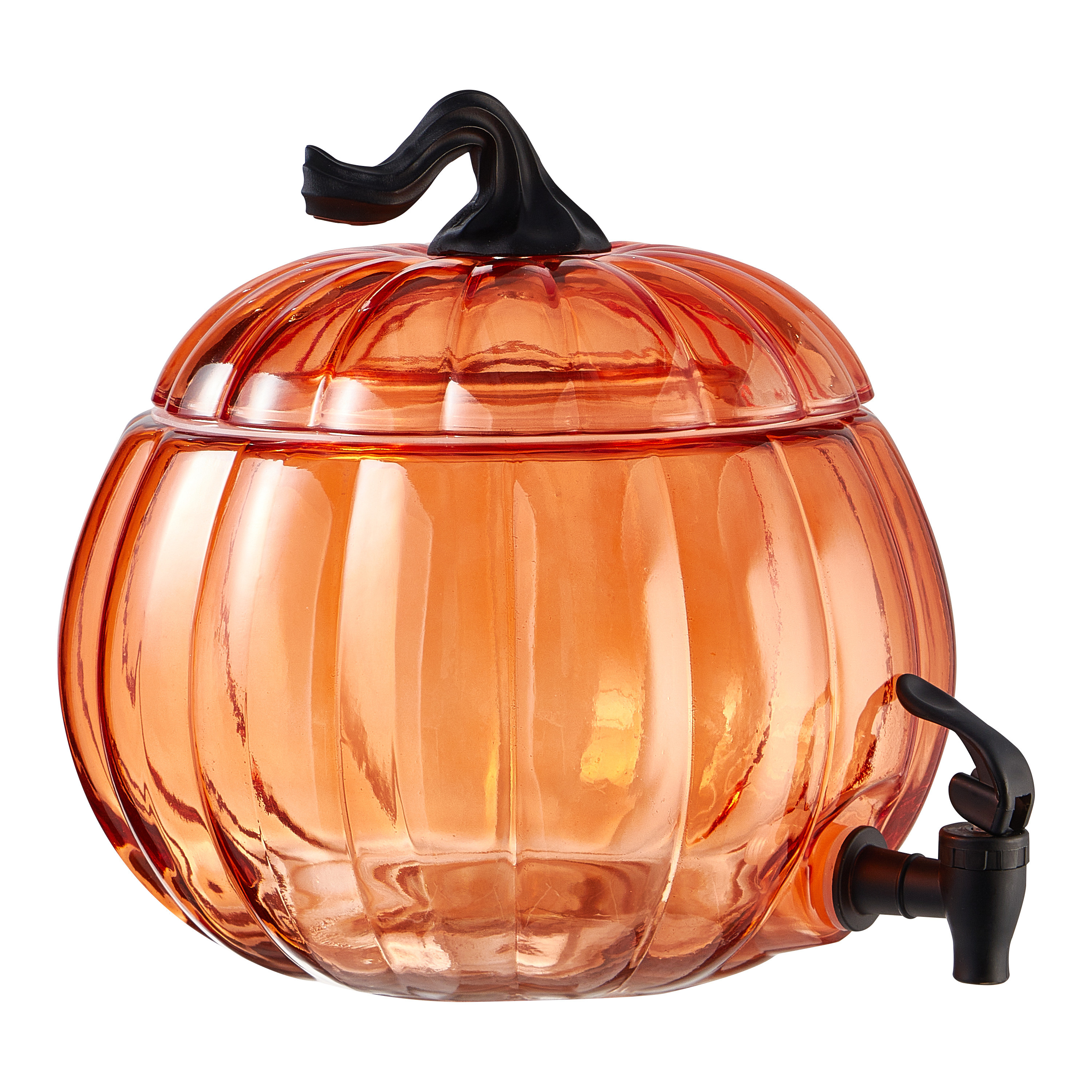 Way To Celebrate 1.5 Gal Orange Pumpkin Glass Dispenser - Walmart.com | Walmart (US)