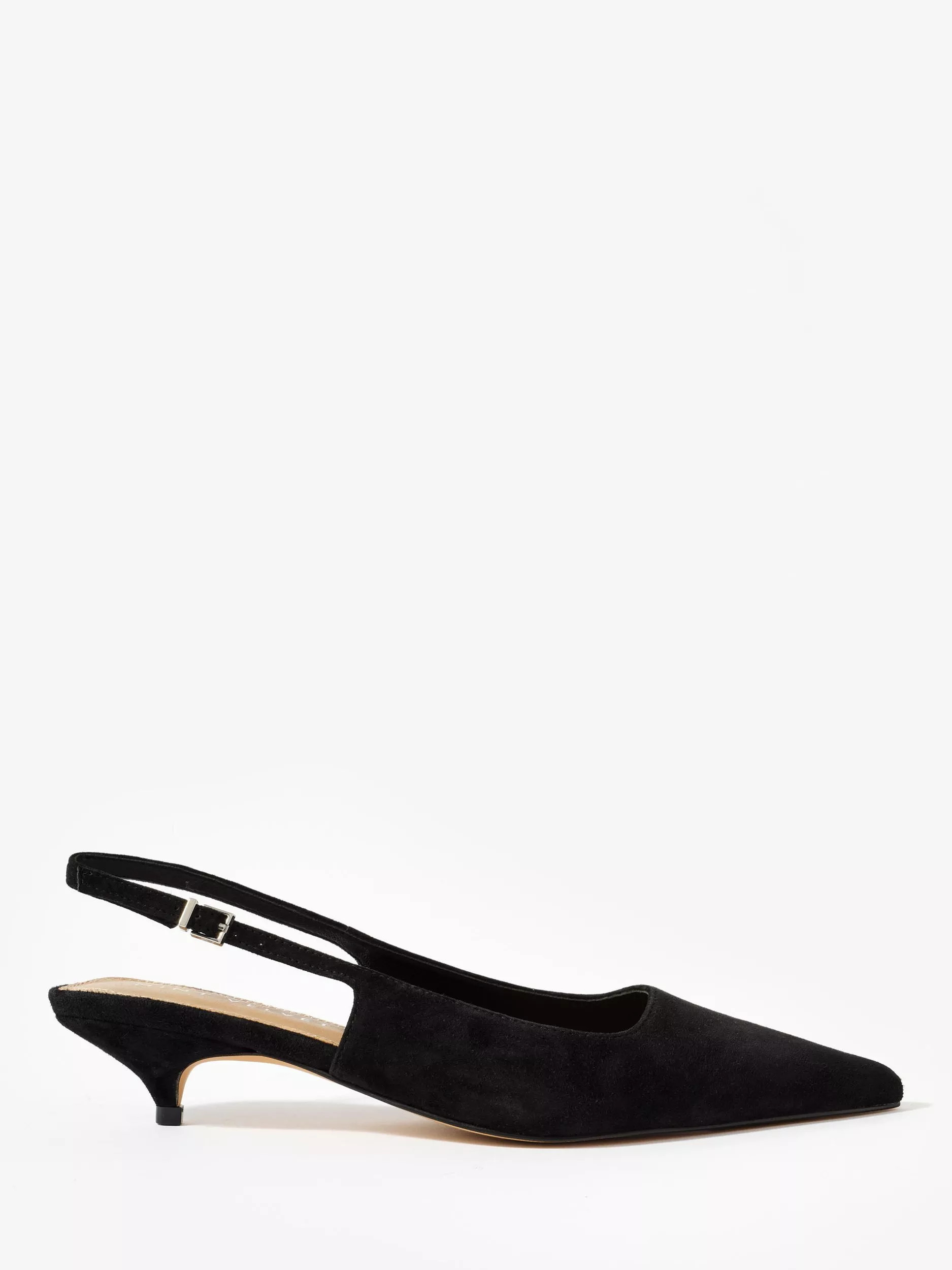 Mint Velvet Mila Suede Kitten Heel Slingback Court Shoes | John Lewis (UK)