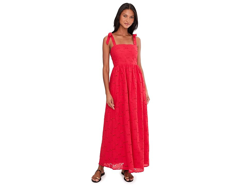 Beach Riot Charlotte Dress Women's Dress Cherry Eyelet : XL, Rayon | Zappos