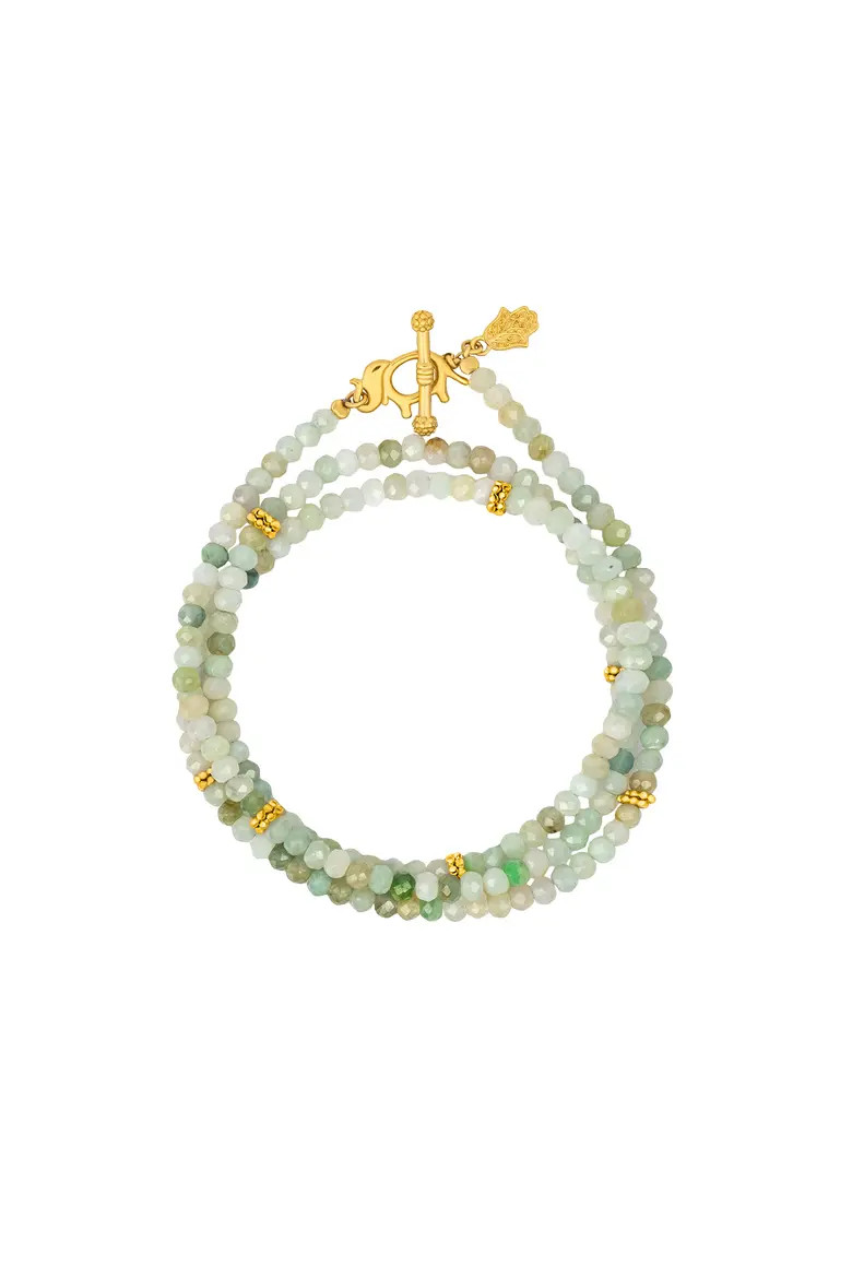Women's Jade Elephant Gold Plated Wrap Bracelet - Manifest Abundance (Women) | Nordstrom | Nordstrom