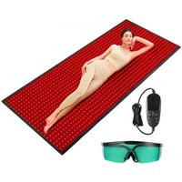 VEVOR Red Light Therapy Mat for Full Body, 1280PCS 3-Chip LED Light Therapy Pad & Controller, 10/40Hz Pulse, 10-90 Min Timer, 660nm Red & 850nm Near Infrared Light Therapy for Pain Relief, Skin Health | Vevor US