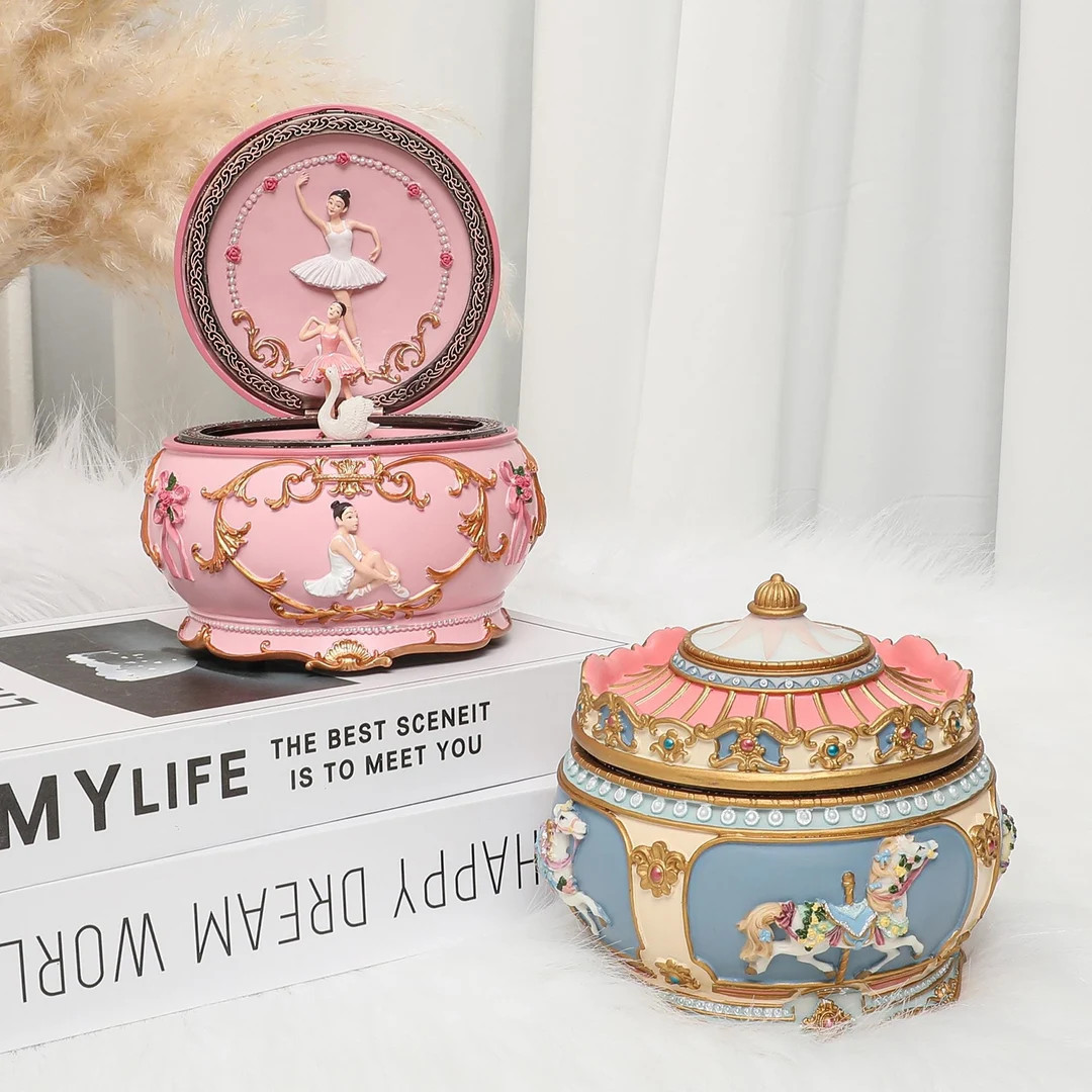 Personalized Carousel & Ballerina Music Box, Custom Engraved Name Musical Box, Personalized Birth... | Etsy (US)