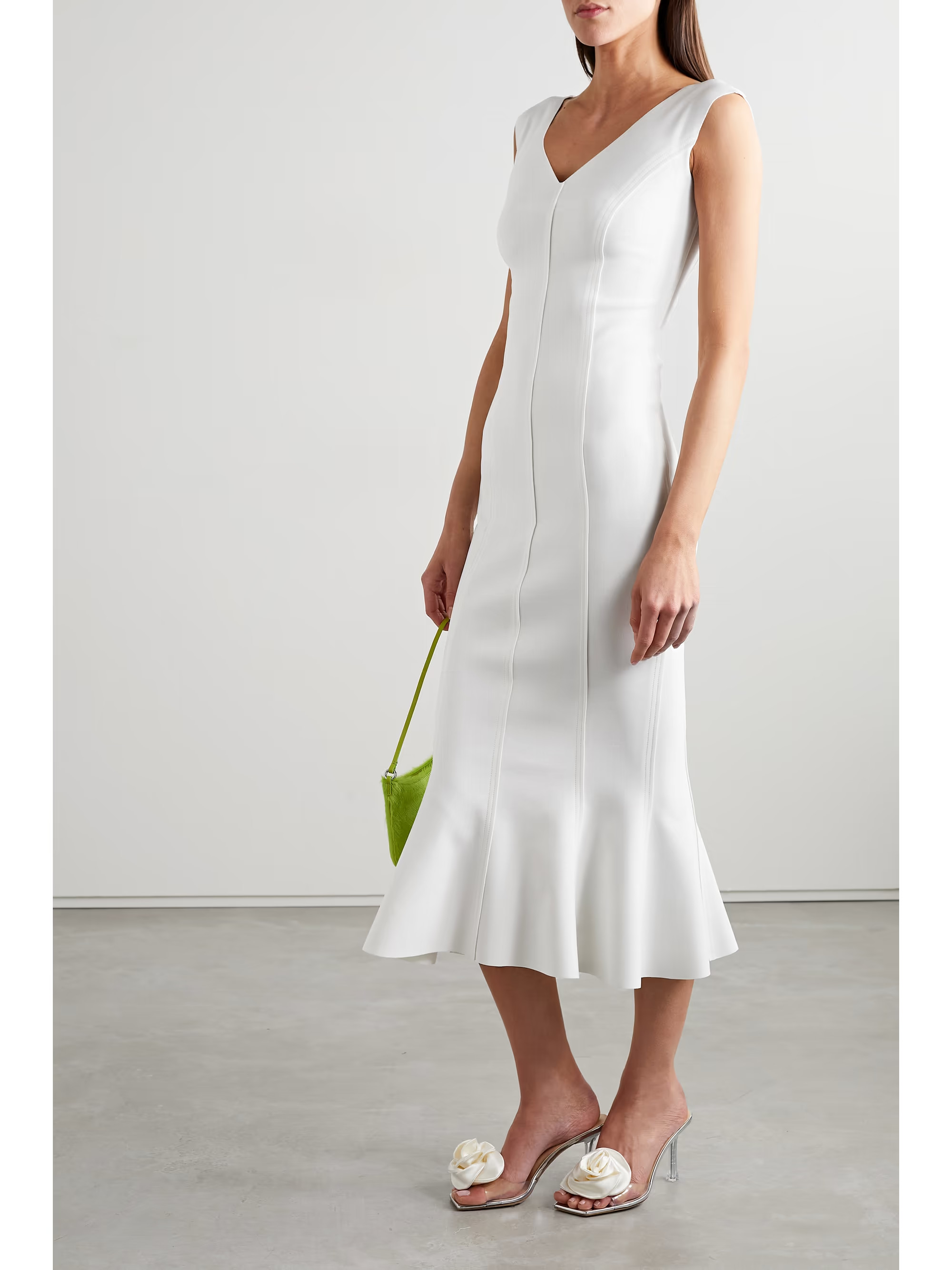 NORMA KAMALI Grace stretch-jersey midi dress | NET-A-PORTER | NET-A-PORTER (US)