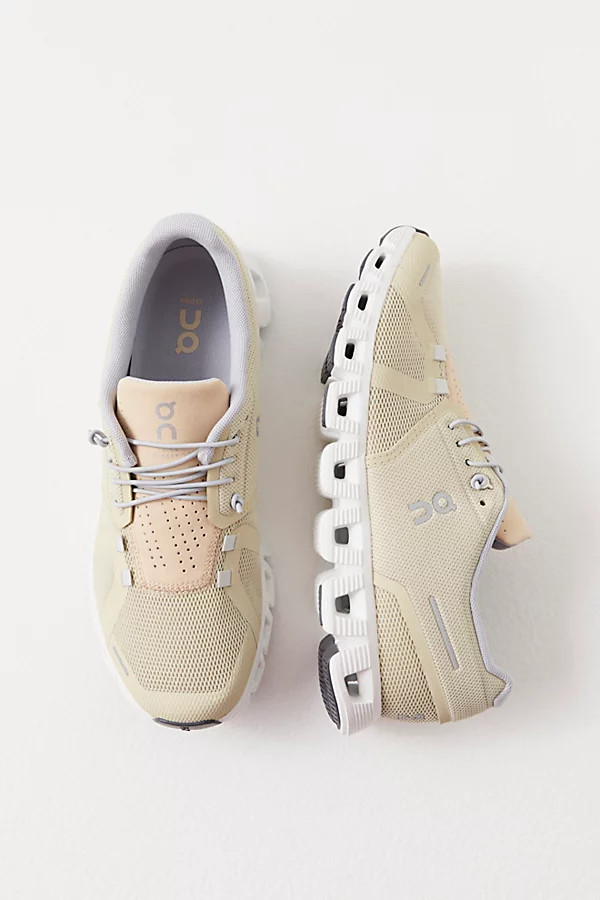On Cloud 5 Sneakers by On at Free People, Haze / Sand, US 7 | Free People (Global - UK&FR Excluded)