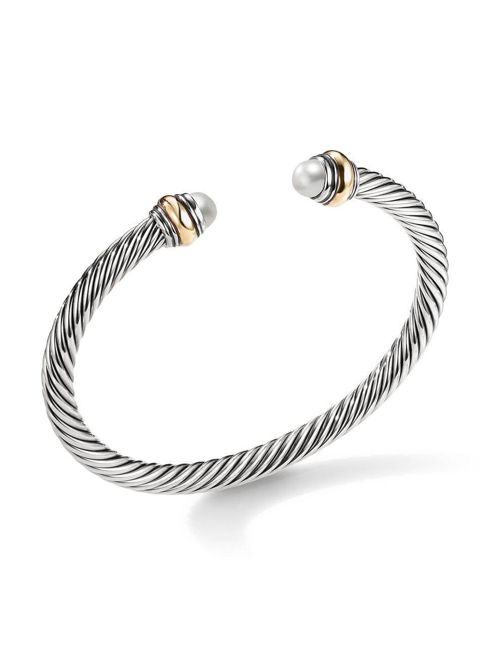 Women's Cable Classic Bracelet with Pearl and 14K Yellow Gold/5mm - Size Medium | Saks Fifth Avenue