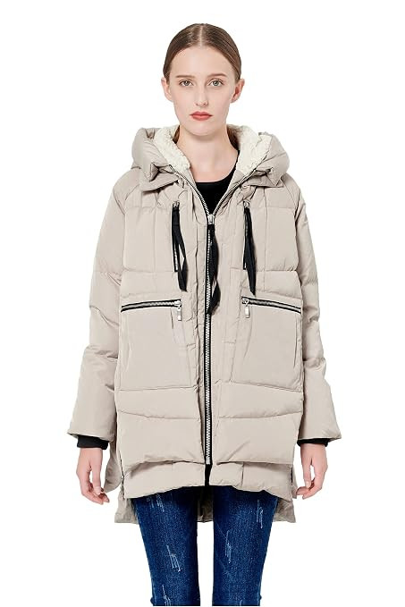Amazon.com: Orolay Women's Thickened Down Jacket Beige Xs: Clothing | Amazon (US)