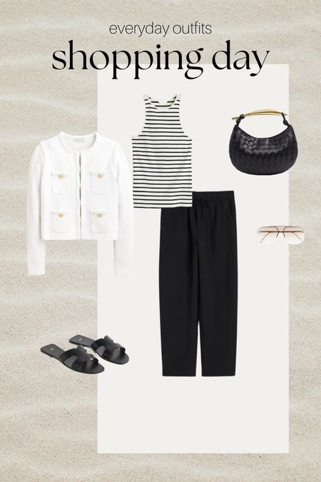 Black and white minimalist outfit for everyday.
When you don’t know what to wear just go for a black and white outfit and you’ll instantly look put together. 


Black linen pants black slides stripe t shirt white cardigan white jacket jcrew hm outfit

#LTKGiftGuide #LTKunder50 #LTKstyletip