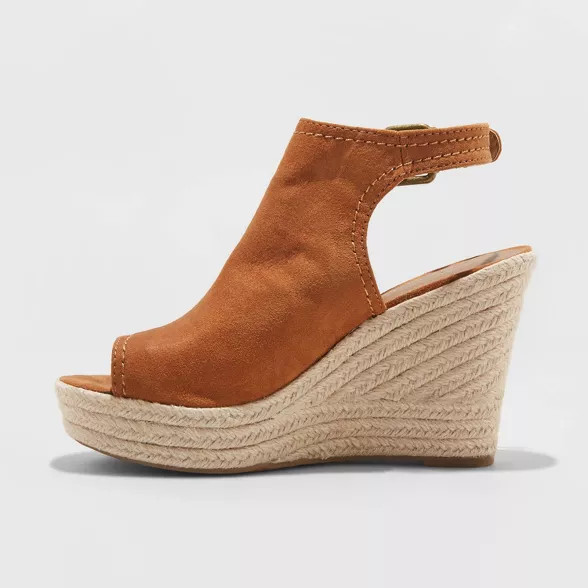 Women's Cayla Microsuede Shield Espadrille Wedge Pumps - Universal Thread™ | Target