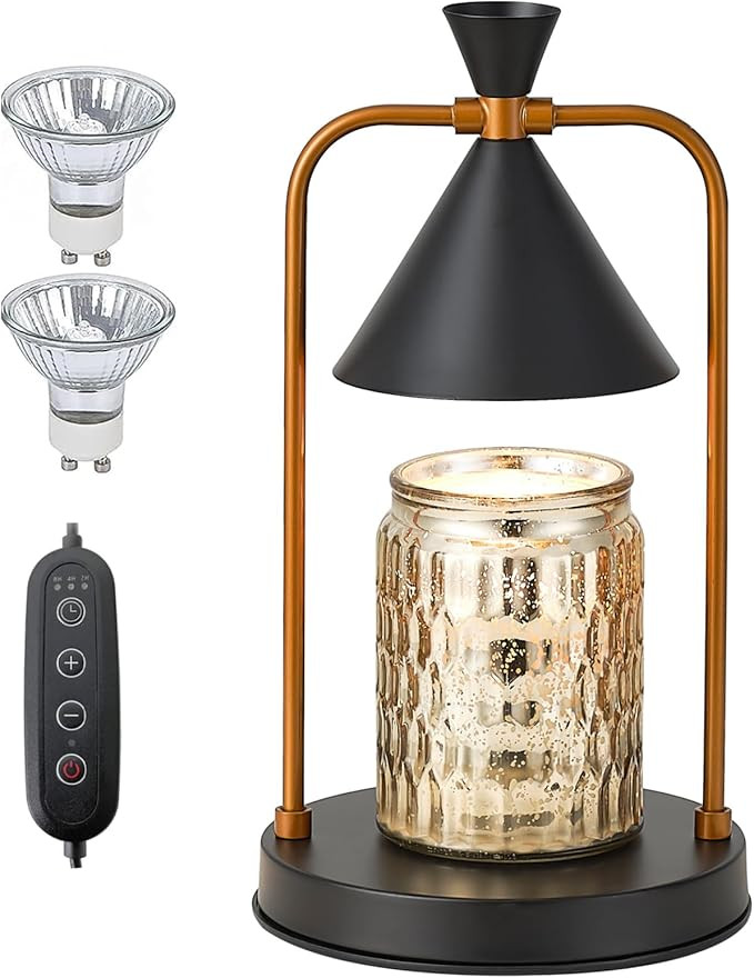 Candle Warmer Lamp with Timer, Dimmable Candle Light Electric Candle Warmer Compatible with Vario... | Amazon (US)