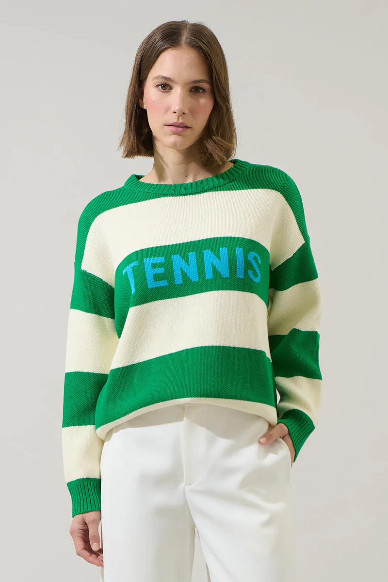 Tennis Stripe Sweater | Sugarlips