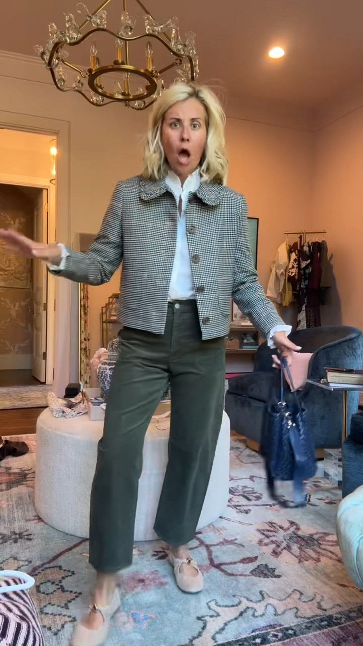 J. Crew Factory for the win!!! 
Jacket - 2 
Top - xs
Barrels - 26P
Mary Jane’s - 7.5 (size 1/2 down)