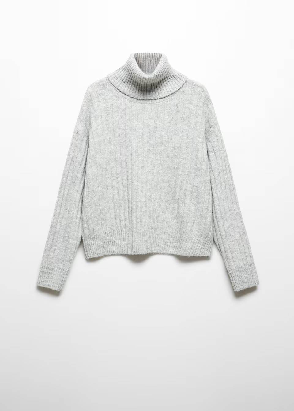 Rolled neck cable sweater -  Women | Mango USA | MANGO (US)