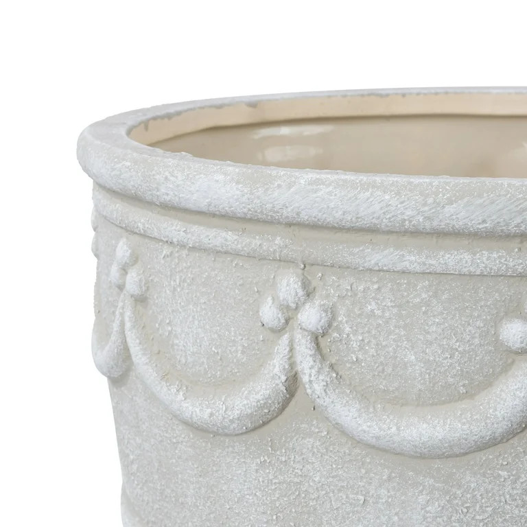 My Texas House 12" Retro Planter, Cream | Walmart (US)