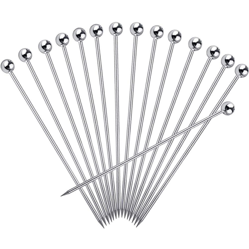 15PCS Cocktail Picks for Drinks, Stainless Steel Cocktail Toothpicks, Reusable Cocktail Skewers, ... | Amazon (US)