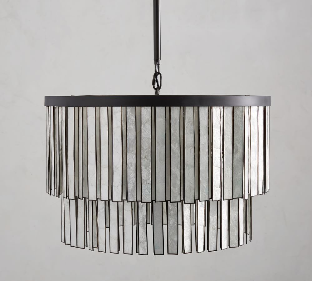Astrid Capiz Round Chandelier | Pottery Barn (US)