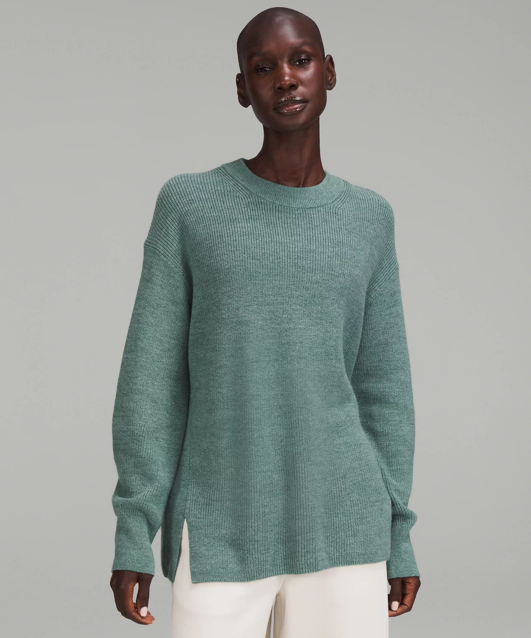 Merino Wool-Blend Ribbed Crewneck Sweater | Lululemon (US)